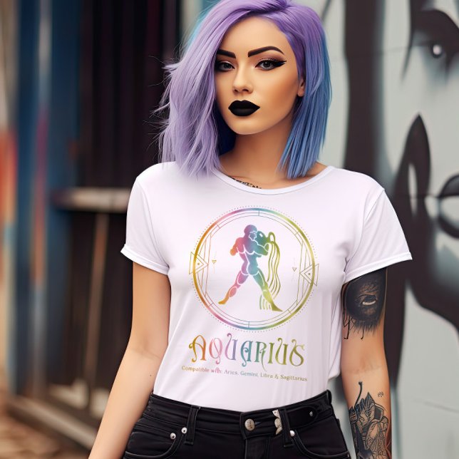 Aquarius Compatibility Designed T-Shirt (Creator Uploaded)