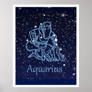 Aquarius Constellation and Zodiac Sign with Stars