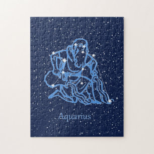 Aquarius Constellation and Zodiac Sign with Stars Jigsaw Puzzle