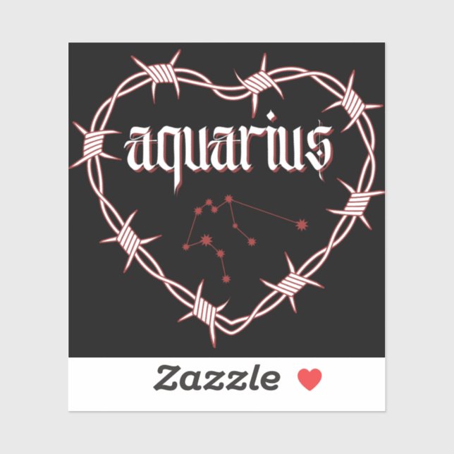 Aquarius Constellation Gothic Barbed Wire Design  (Sheet)