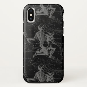 Aquarius Constellation Hevelius 1690 on Black Case-Mate iPhone Case