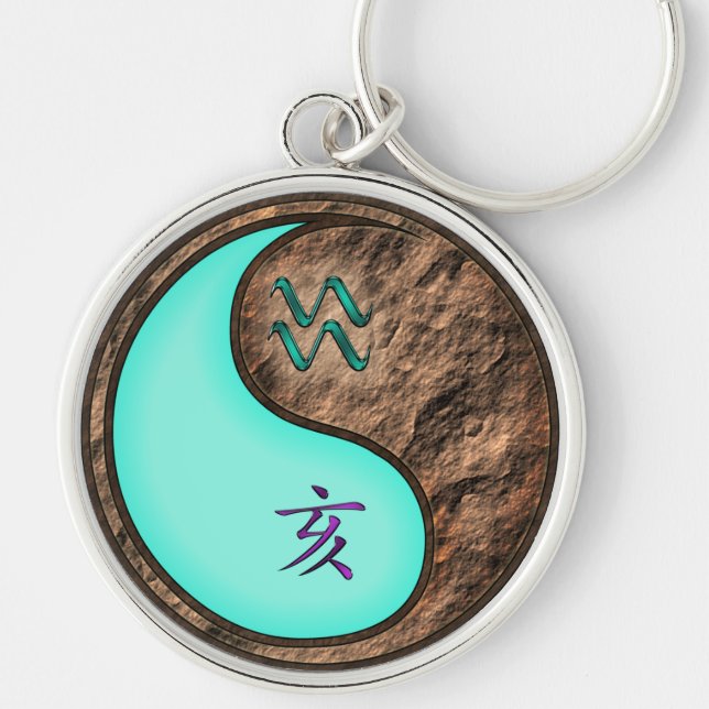 Aquarius & Earth Boar Key Ring (Front)