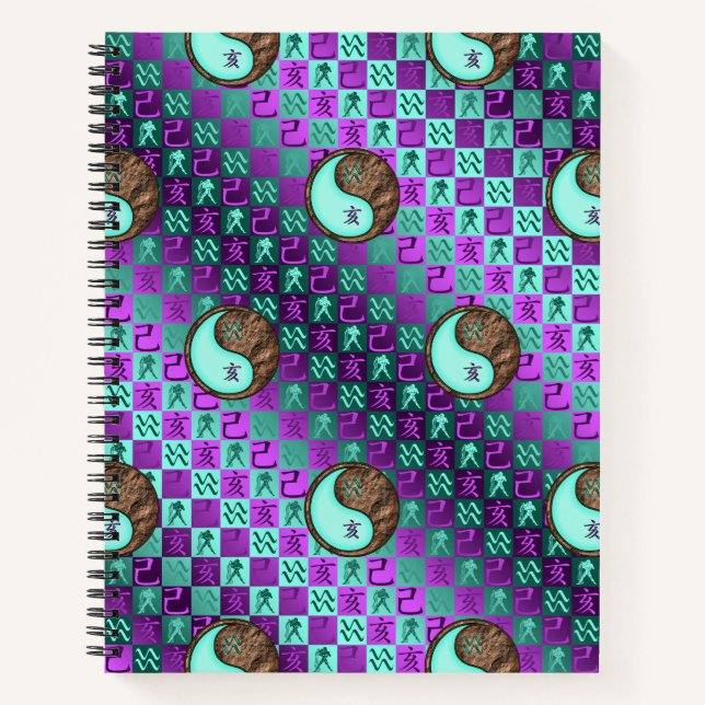 Aquarius & Earth Boar Notebook (Front)