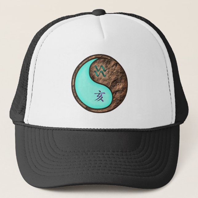 Aquarius & Earth Boar Trucker Hat (Front)