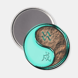 Aquarius & Earth Dog Magnet