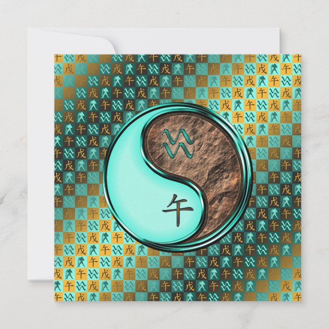 Aquarius & Earth Horse Card (Front)