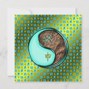 Aquarius & Earth Monkey Card