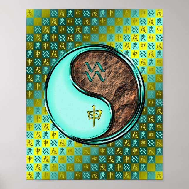 Aquarius & Earth Monkey Poster (Front)