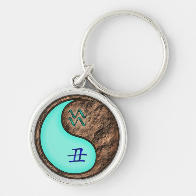 Aquarius & Earth Ox Key Ring (Front)