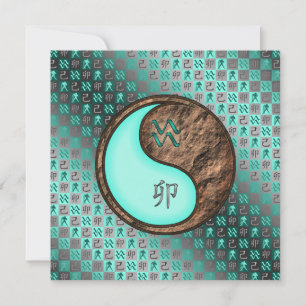 Aquarius & Earth Rabbit Card