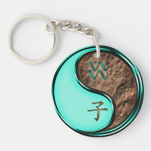 Aquarius & Earth Rat Key Ring