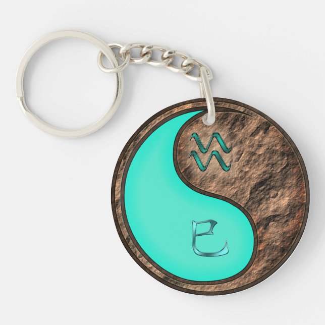 Aquarius & Earth Snake Key Ring (Front)