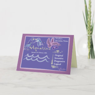 Aquarius February Greeting Card