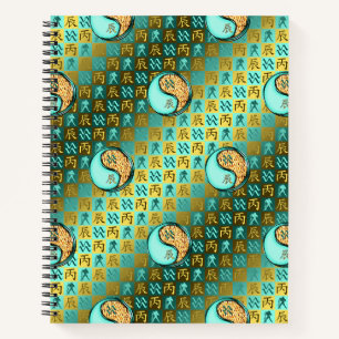 Aquarius & Fire Dragon Notebook
