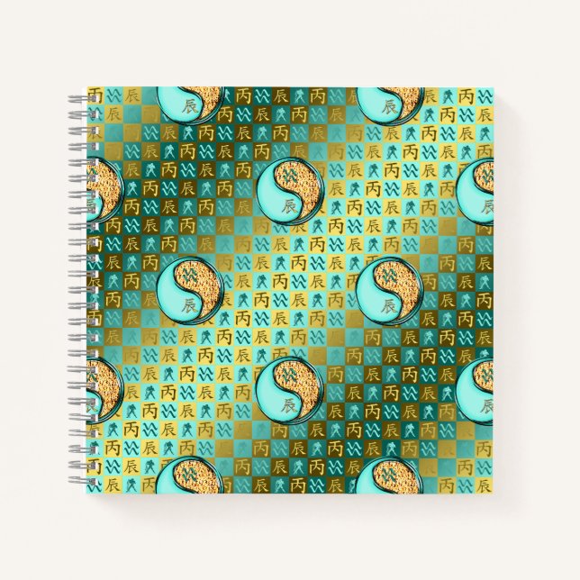 Aquarius & Fire Dragon Notebook (Front)