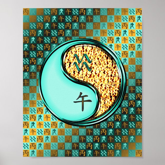 Aquarius & Fire Horse Poster (Front)