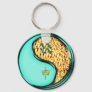 Aquarius & Fire Monkey Key Ring