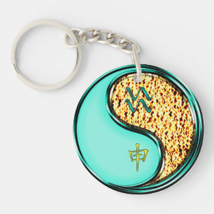 Aquarius & Fire Monkey Key Ring