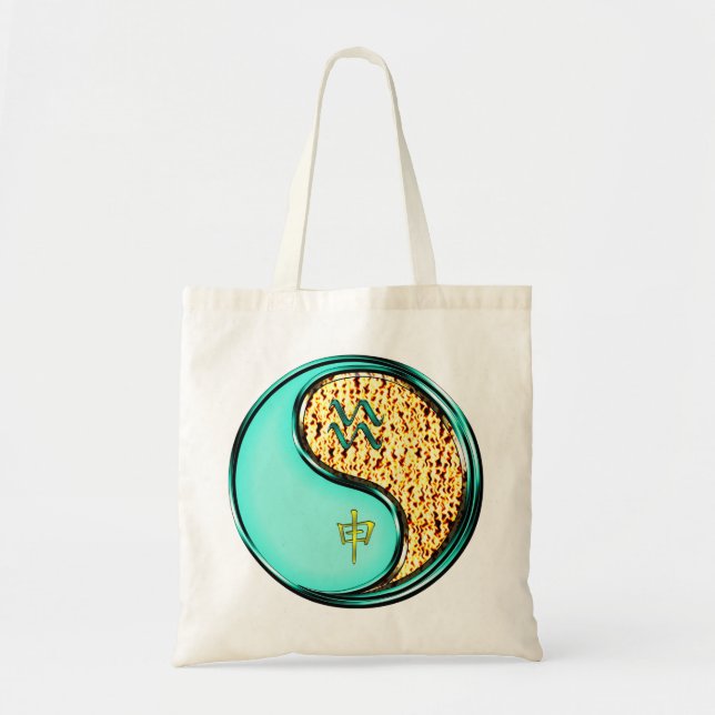 Aquarius & Fire Monkey Tote Bag (Front)