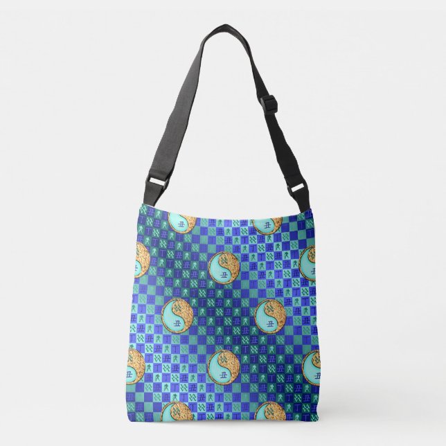 Aquarius & Fire Ox Crossbody Bag (Front)