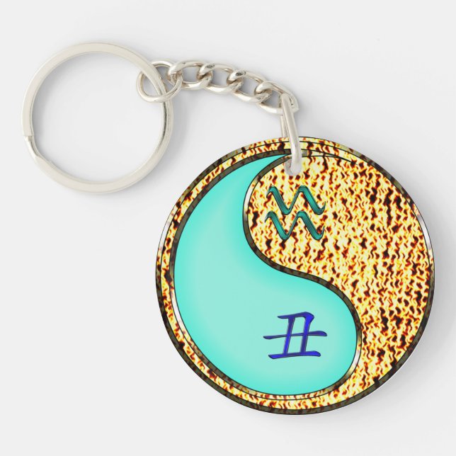 Aquarius & Fire Ox Key Ring (Front)
