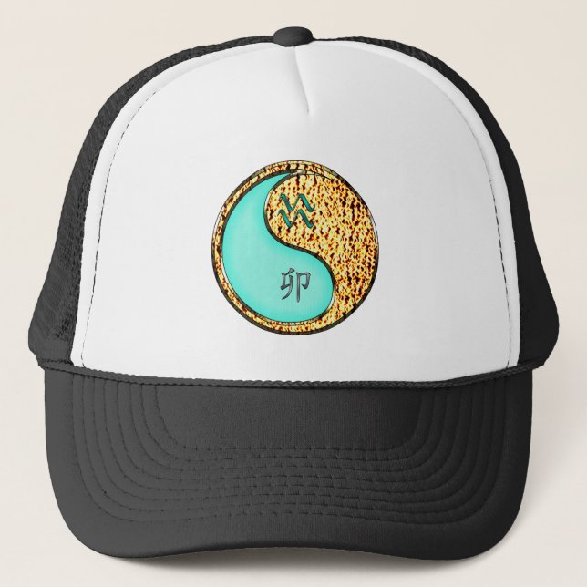 Aquarius & Fire Rabbit Trucker Hat (Front)