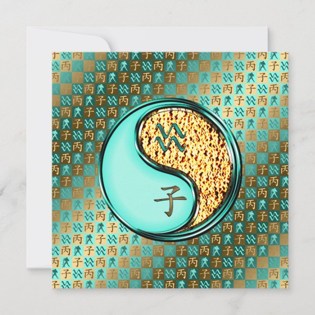 Aquarius & Fire Rat Card (Front)