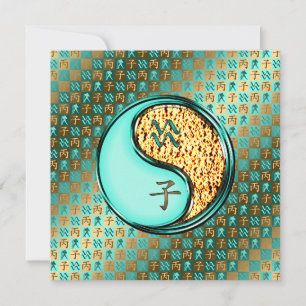 Aquarius & Fire Rat Card