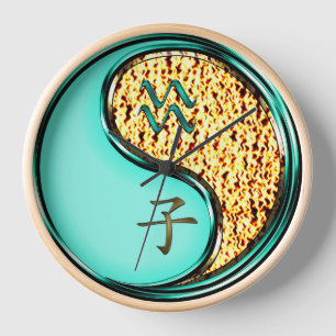 Aquarius & Fire Rat Clock
