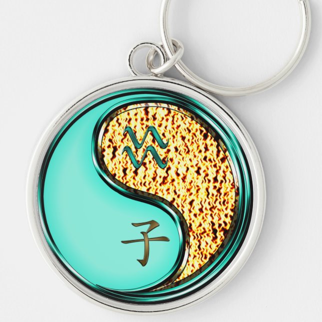 Aquarius & Fire Rat Key Ring (Front)