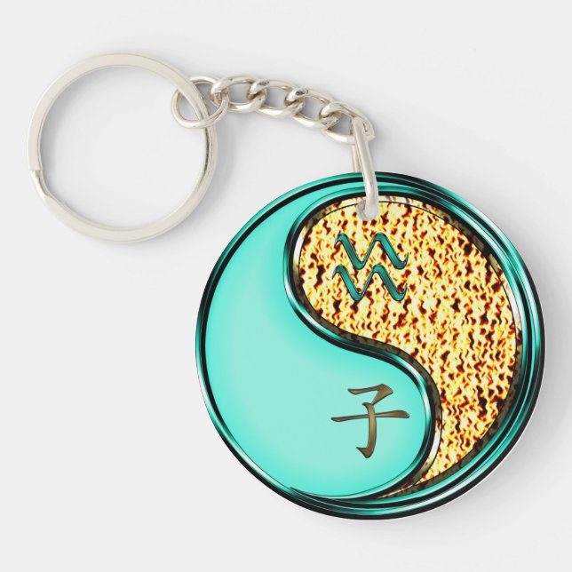 Aquarius & Fire Rat Key Ring (Front)