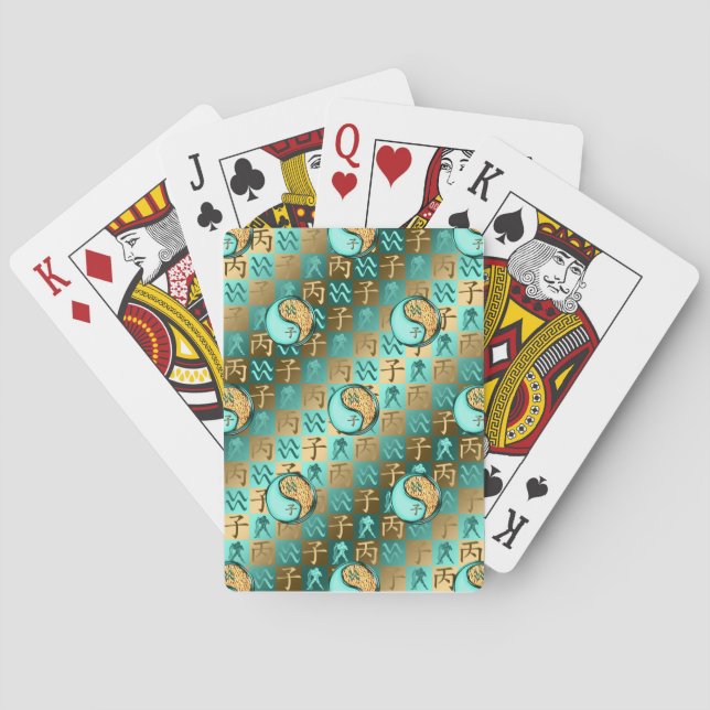 Aquarius & Fire Rat Playing Cards (Back)