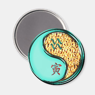 Aquarius & Fire Tiger Magnet