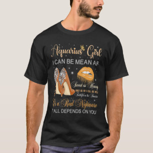 Aquarius Girl Birthday Horoscope Zodiac Birthday P T-Shirt