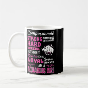 Aquarius Girl Birthday Shirt Funny January Quotes Coffee Mug