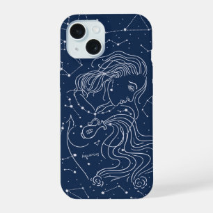 Aquarius Girl Zodiac Sign iPhone 15 Case
