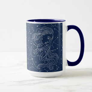 Aquarius Girl Zodiac Sign Mug