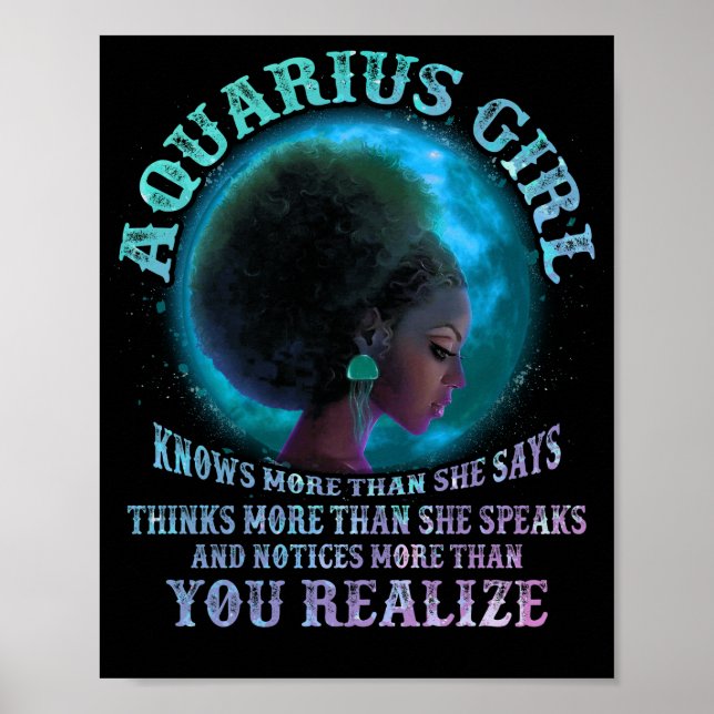 Aquarius Girls Black Queen January February Poster (Front)