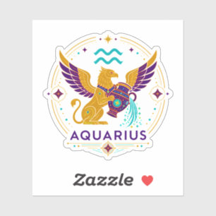 Aquarius Gold Griffin Mystical Urn Art