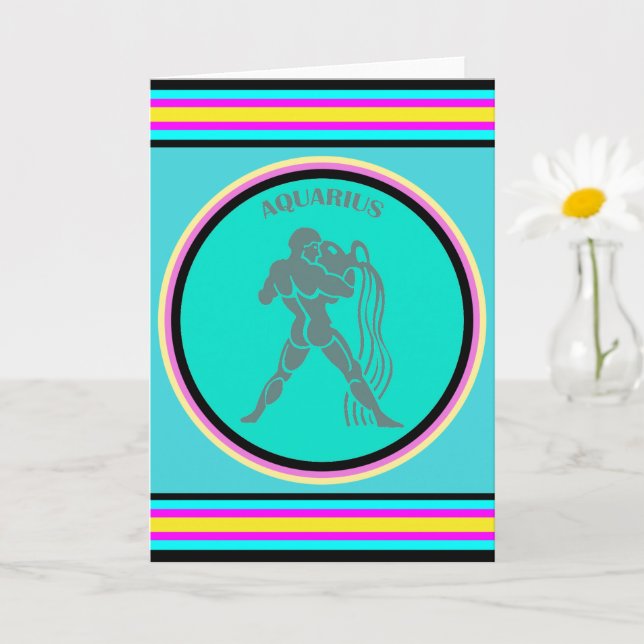 Aquarius Greeting Card (Small Plant)
