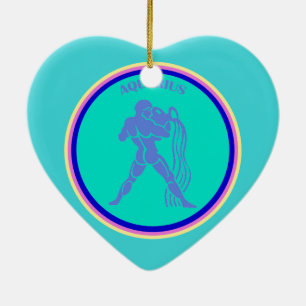 Aquarius Heart Ornament