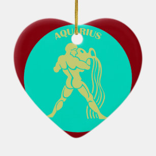 Aquarius Heart Ornament