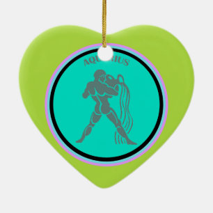 Aquarius Heart Ornament