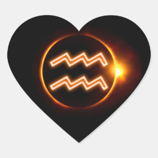 Aquarius Heart Sticker