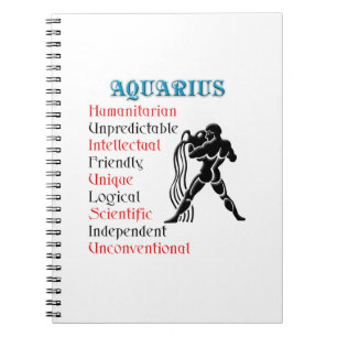 Aquarius Horoscope Zodiac Sign Notebook