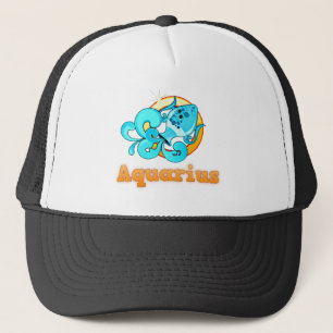 Aquarius illustration trucker hat