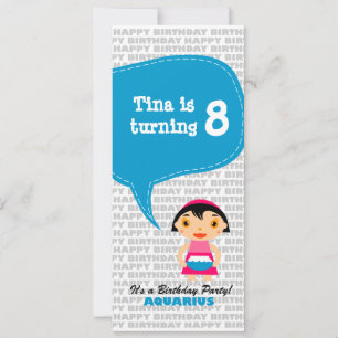 Aquarius Invitation Birthday Party