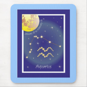 Aquarius January 21 to February 18 Mauspad Mouse Pad