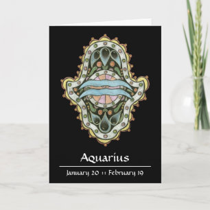 Aquarius Khamsa Note Card