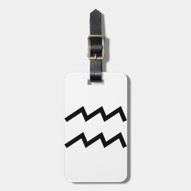 Aquarius Luggage Tag (Front Vertical)